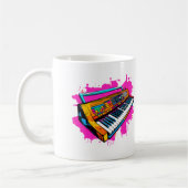 Mug Instrument de musique des années 90 en style Vinta (Gauche)