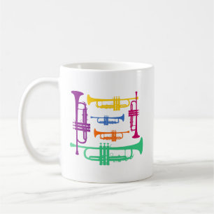 Mug Instrument de musique en laiton de trompette multi