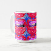 Mug Instrument de paix - Art numérique Abstrait. (Devant gauche)