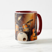 Mug Instruments de musique de nom personnalisé (Devant droit)