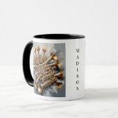 Mug Instruments de musique de nom personnalisé (Devant gauche)