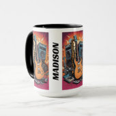 Mug Instruments de musique de nom personnalisé (Devant gauche)