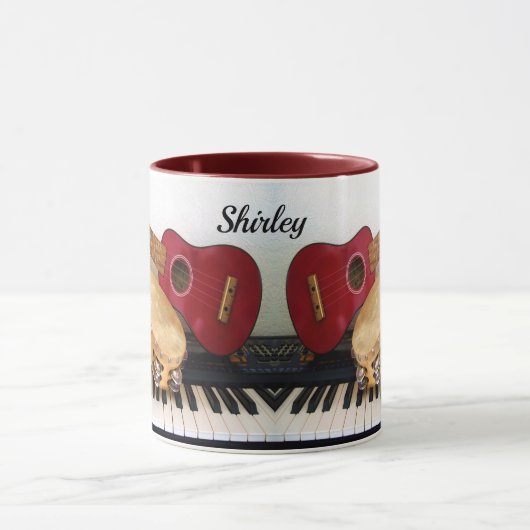 Mug Instruments de musique personnalisés Texte personn (Centre)