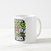 Mug Intelligence Artificielle Boss AI Drôle Design (Devant droit)