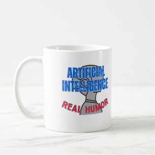 Mug Intelligence artificielle, humour réel. w White BG