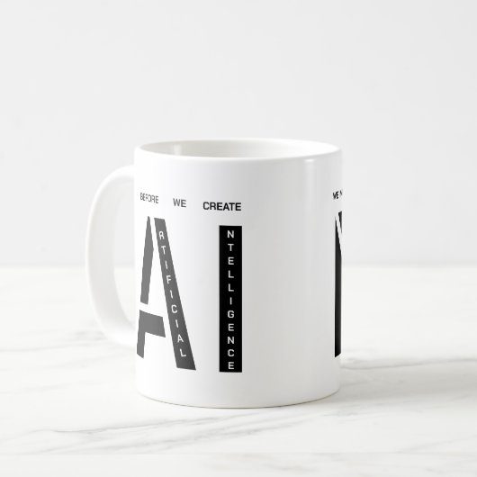Mug Intelligence Artificielle moderne et simple (Devant gauche)