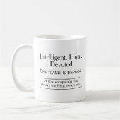 Mug Intelligence et Loyauté du Berger des Shetland (Gauche)