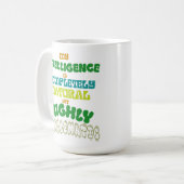 Mug Intelligence Naturelle Amusante Typographie Vintag (Devant gauche)