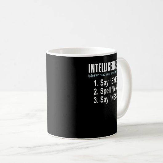 Mug Intelligence Test (Devant droit)