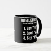 Mug Intelligence Test Say Eye Map Ness (Devant droit)
