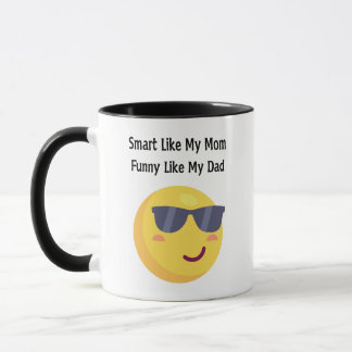 Mug Intelligente comme maman, drôle comme papa