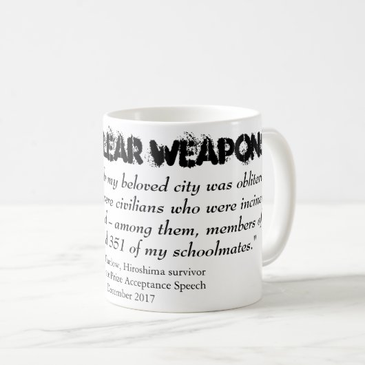 Mug Interdiction des armes nucléaires Setsuko Thurlow (Devant droit)