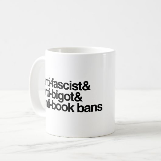 Mug Interdictions anti-livre (Devant gauche)
