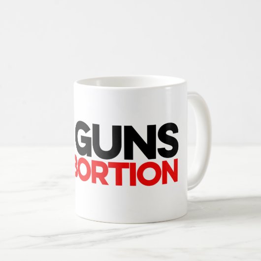 Mug Interdire l'avortement des armes (Devant droit)