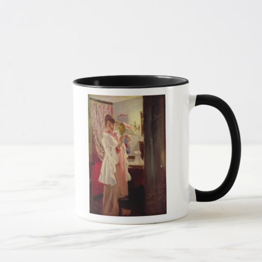 Mug Intérieur avec l'épouse de l'artiste, 1889 (Droite)