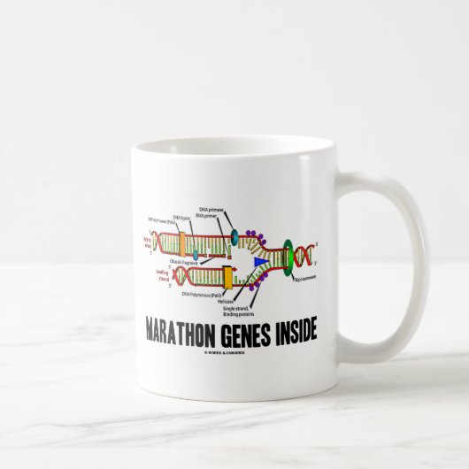Mug Intérieur de gènes de marathon (reproduction (Droite)