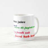 Mug international chaud de jus d'haricot (Devant droit)