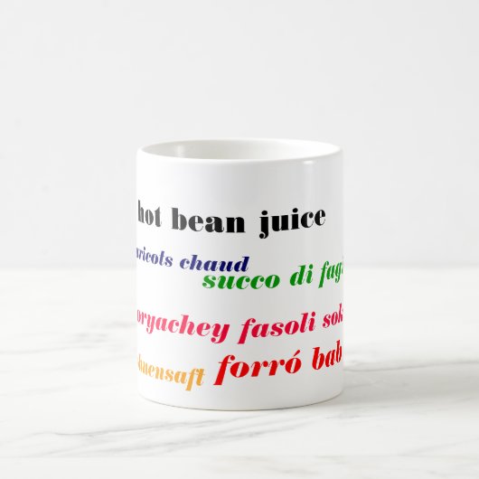 Mug international chaud de jus d'haricot (Centre)