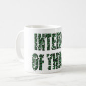 Mug Internet des objets avec une superposition de code (Devant gauche)