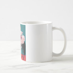 Mug Interprète de cirque vintage avec un cheval noir