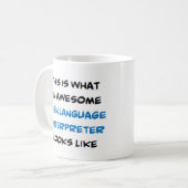 Mug interprète en langue des signes, génial (Devant gauche)