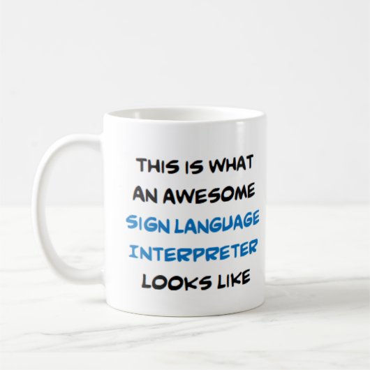 Mug interprète en langue des signes, génial (Gauche)