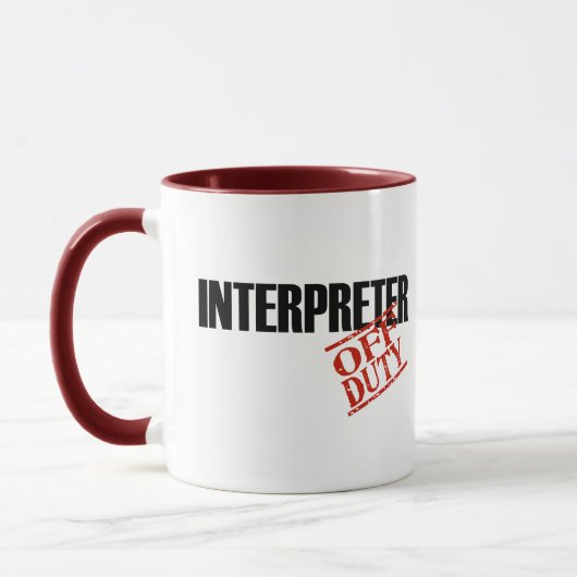 MUG INTERPRÈTE QUI N'EST PAS DE SERVICE (Gauche)