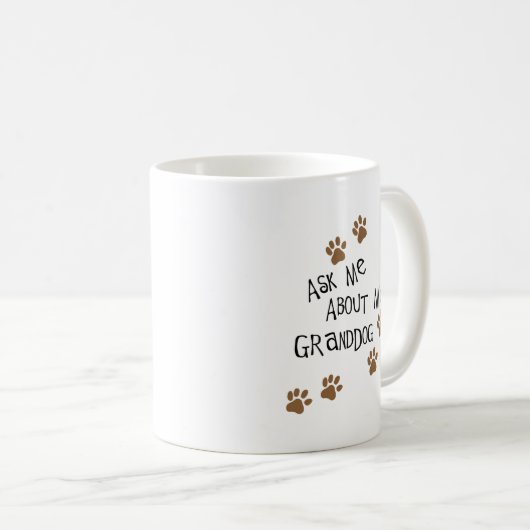 Mug Interrogez-moi au sujet de mon Granddog (Devant droit)