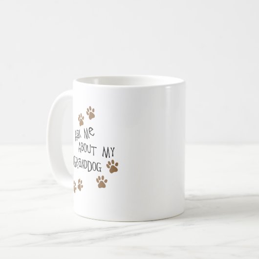 Mug Interrogez-moi au sujet de mon Granddog (Devant gauche)