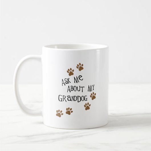 Mug Interrogez-moi au sujet de mon Granddog (Gauche)