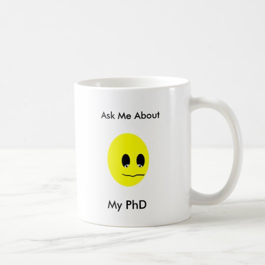 Mug Interrogez-moi au sujet de mon PhD (Droite)