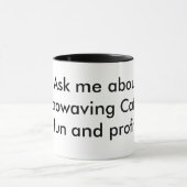 Mug Interrogez-moi au sujet des chats microwaving (Centre)