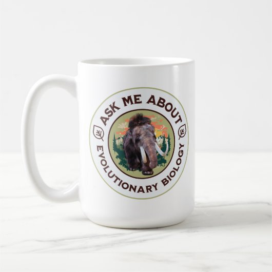 Mug Interrogez-moi sur la biologie évolutive Mammouth (Gauche)