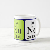 Mug Interrompre la taille du nom de table périodique (Devant droit)