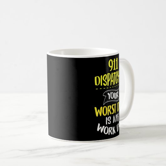 Mug Intervenant d'urgence 911 du répartiteur (Devant droit)