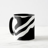 Mug Into Deep : Abstrait noir & blanc (Devant gauche)