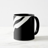 Mug Into Deep : Abstrait noir & blanc (Devant droit)