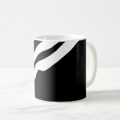 Mug Into Deep : Abstrait noir & blanc (Devant droit)