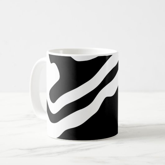 Mug Into Deep : Abstrait noir & blanc (Devant gauche)