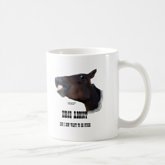 Mug Intoxiqué drôle de cheval (Droite)