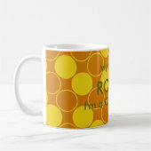 Mug intoxiqué orange et Brown de café de cercles (Gauche)