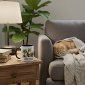 Mug Introvert kit de survie (Cat, plante, café, livres