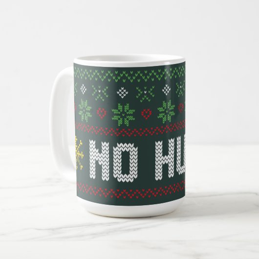 Mug Introvert No Hugs Funny Ugly Sweat de Noël (Devant gauche)