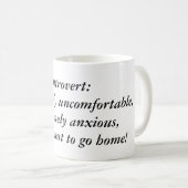 Mug Introvert : Powered by Silence & Caffeine (Devant droit)