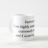 Mug Introvert : Powered by Silence & Caffeine (Devant gauche)