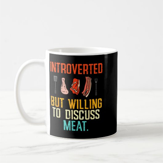 Mug Introverted But Willing Discuss Meat Bbq Barbecue (Gauche)