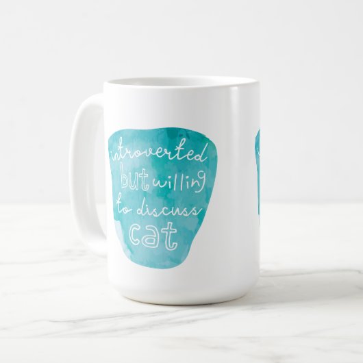 Mug Introverted mais disposé à discuter chat (Devant gauche)