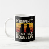 Mug Introverted Mais Prêt À Discuter De Chats Introver (Gauche)