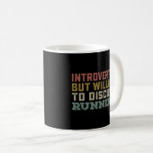 Mug Introverted Mais Prêt À Discuter De Maratho En Cou (Devant droit)