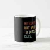 Mug Introverted Mais Prêt À Discuter Des Chats (Devant droit)